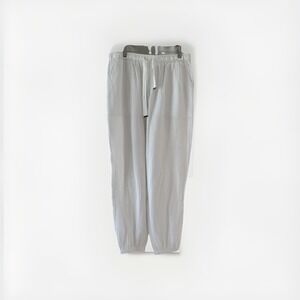 Calme Johnny Was Gauze Relaxed Jogger Womens‎ Large White Cotton Tie Waist Pants